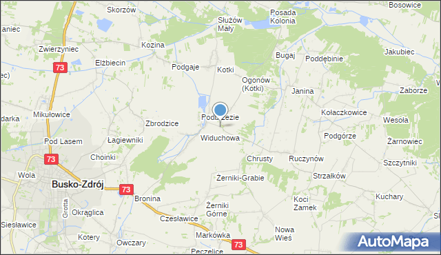 mapa Na Chrustach, Na Chrustach na mapie Targeo